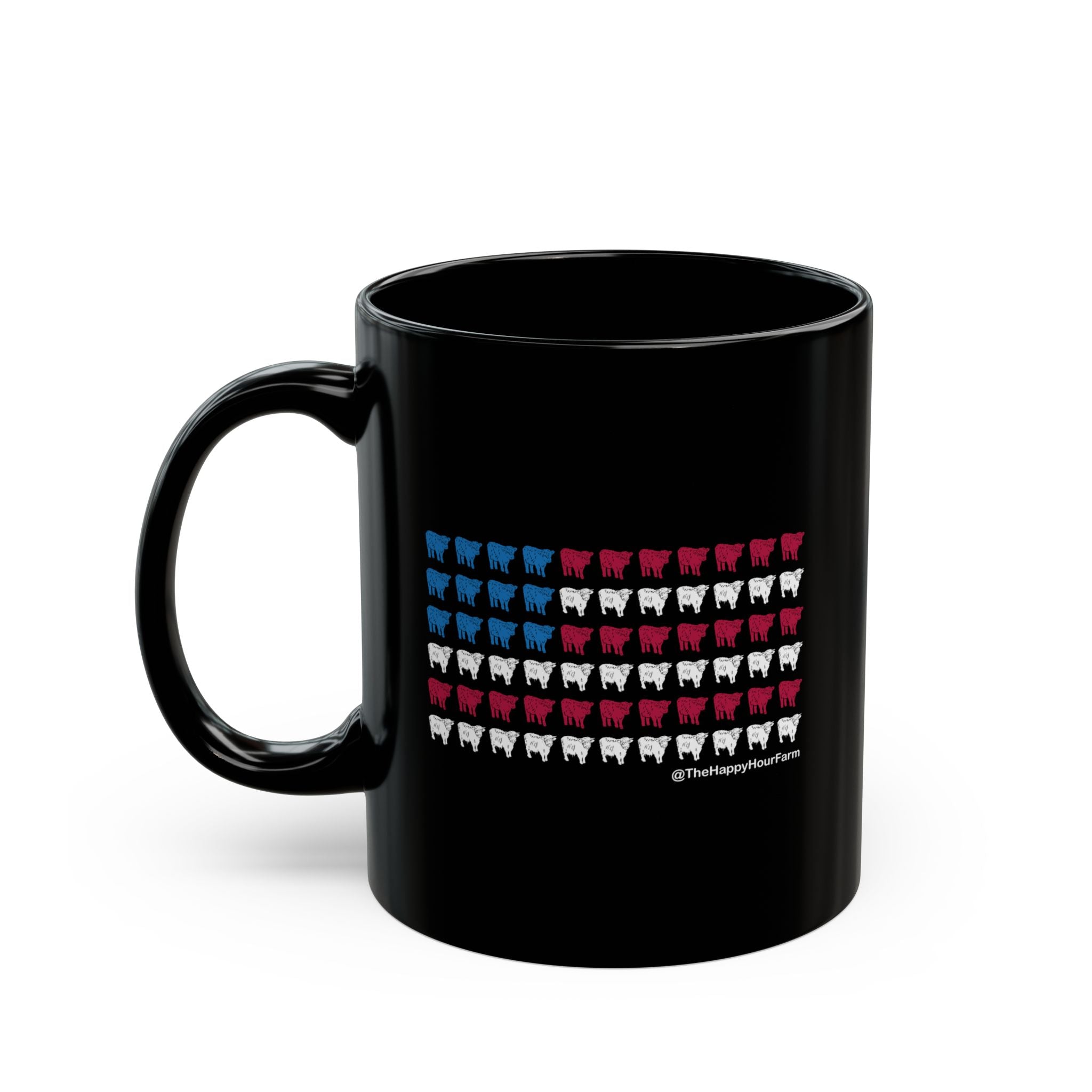 American Flag Cows Coffee Mug