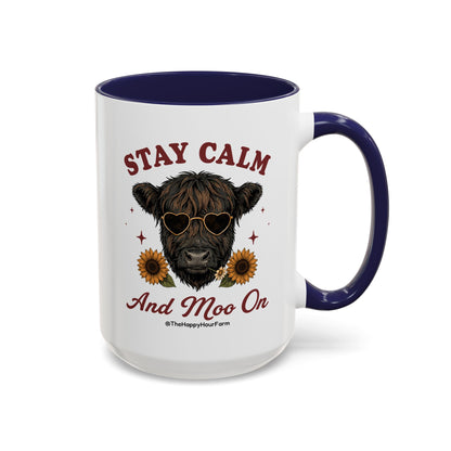 Stay Calm And Moo On Coffee Mug