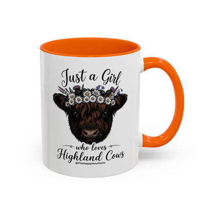 Just a Girl Who Love Highland Cow Coffee Mug