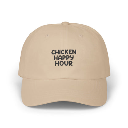 CHICKEN HAPPY HOUR V3 Black Dad Cap