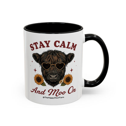 Stay Calm And Moo On Coffee Mug