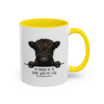 I'd Rather Be at Home With My Cow Coffee Mug