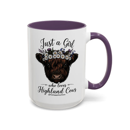 Just a Girl Who Love Highland Cow Coffee Mug