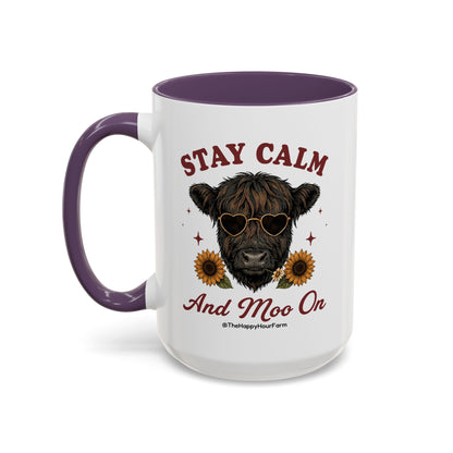 Stay Calm And Moo On Coffee Mug