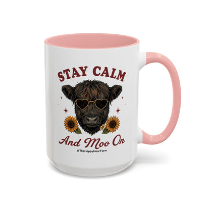 Stay Calm And Moo On Coffee Mug