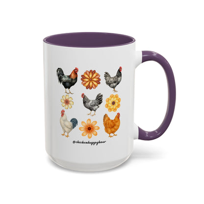 Chicken With Flowers Coffee Mug