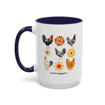 Chicken With Flowers Coffee Mug