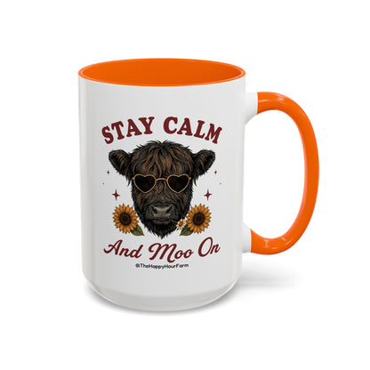Stay Calm And Moo On Coffee Mug