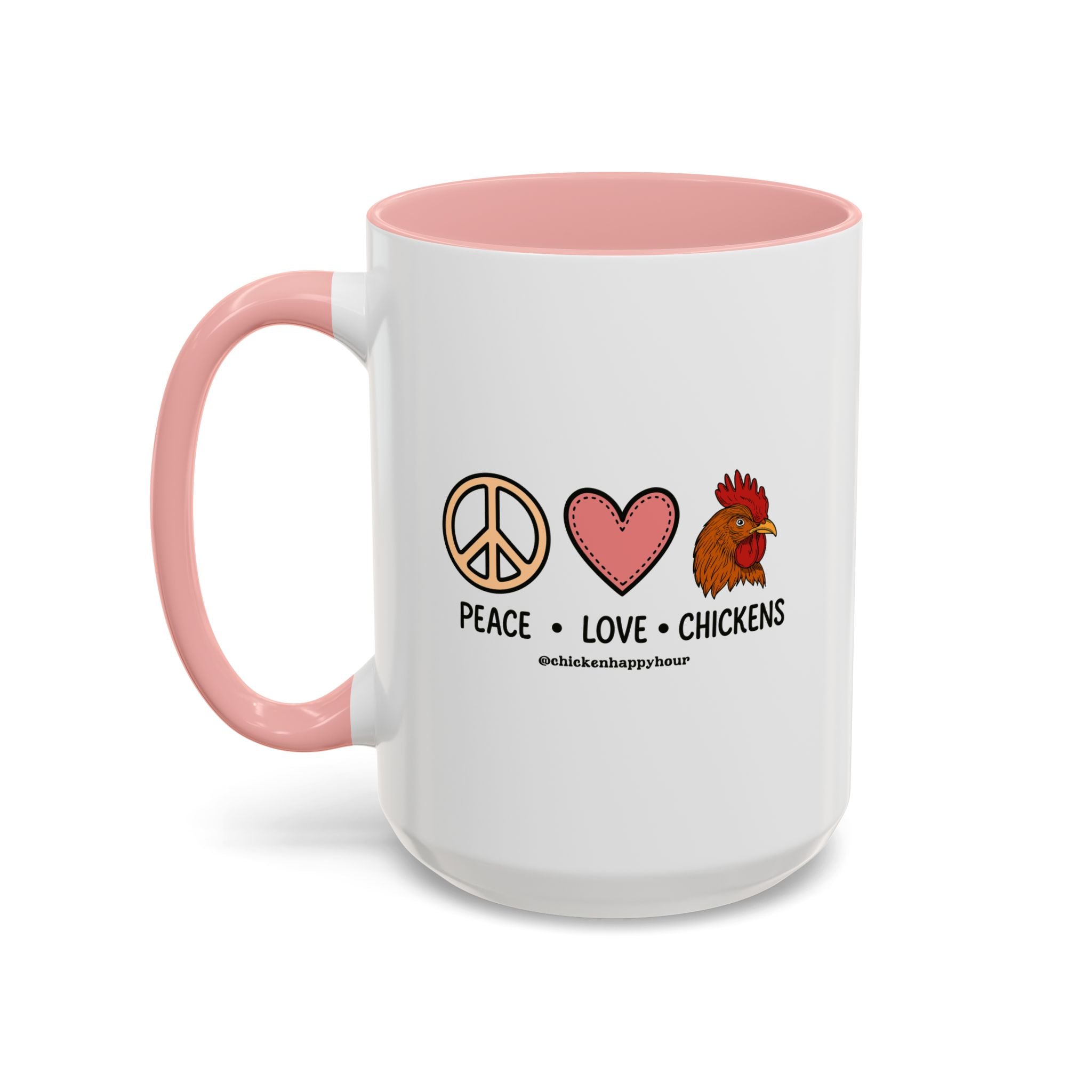 Peace Love Chickens Coffee Mug