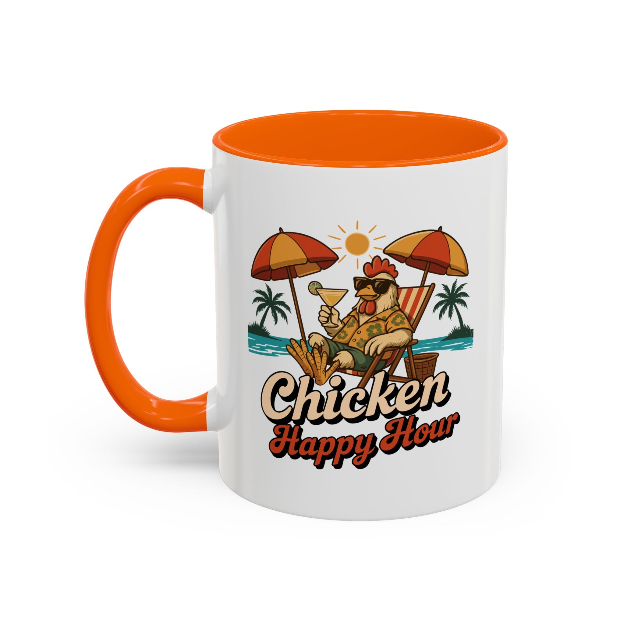 Chicken Happy Hour Beachy Chicken Coffee Mug