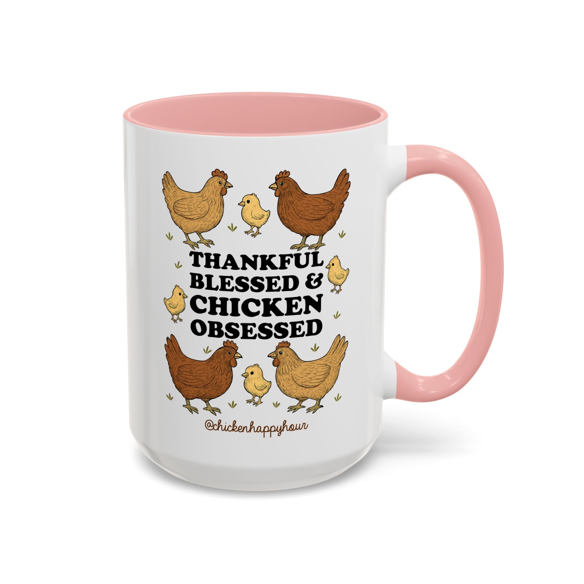 Thankful Blessed and Chicken Obsessed Coffee Mug