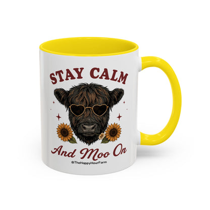 Stay Calm And Moo On Coffee Mug