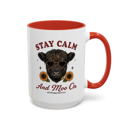 Stay Calm And Moo On Coffee Mug
