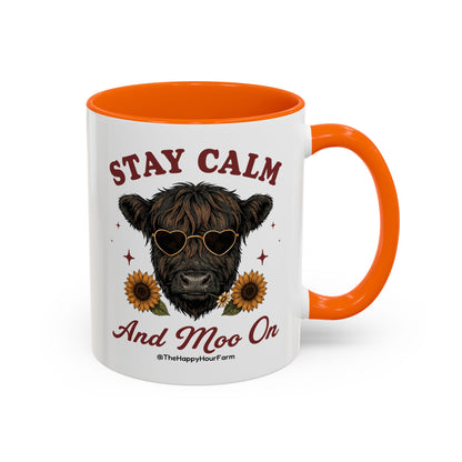 Stay Calm And Moo On Coffee Mug