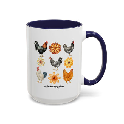 Chicken With Flowers Coffee Mug