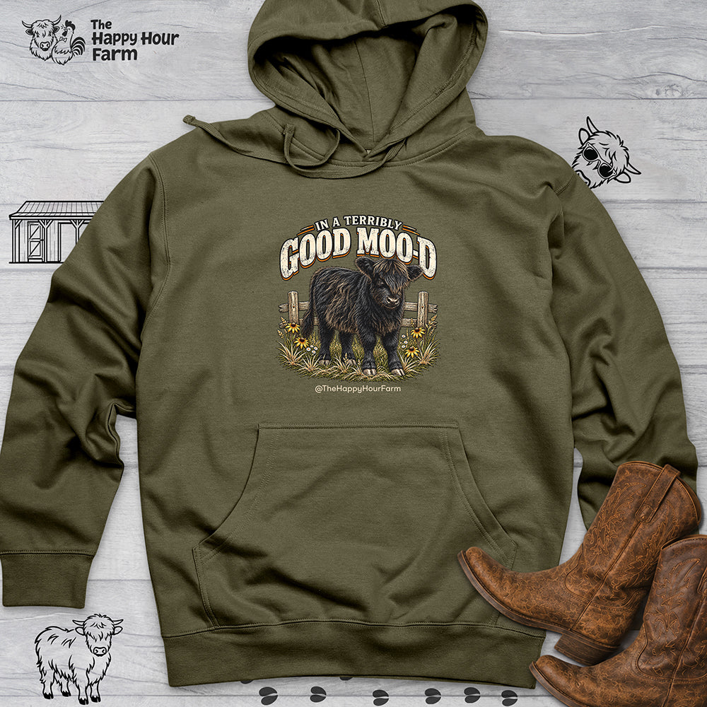 In a Terribly GOOD MOO-D Hooded Sweatshirt