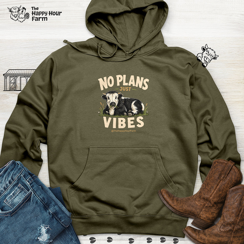 No Plan Just Vibes Hooded Sweatshirt