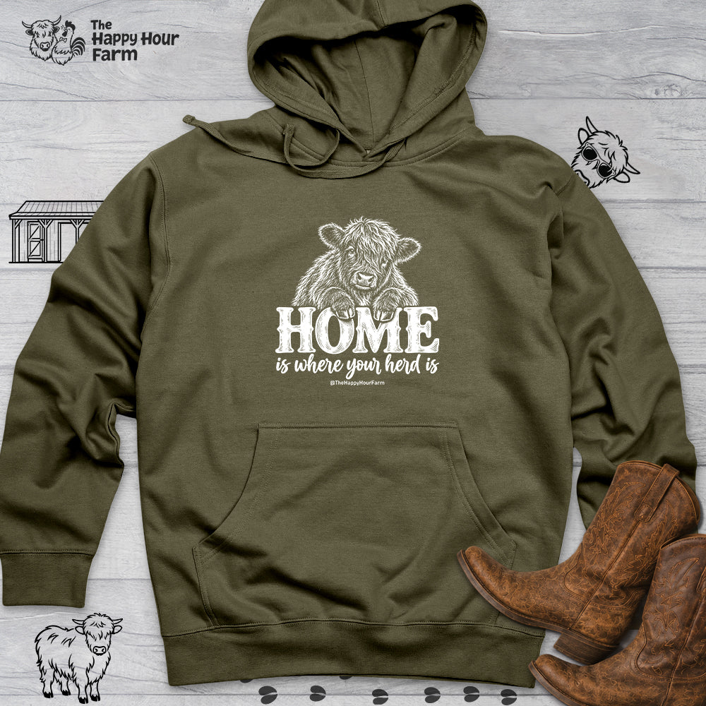 Home Is Where Your Herd Is Hooded Sweatshirt