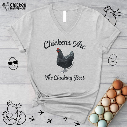 Chickens Are The Clucking Best V-Neck Tee
