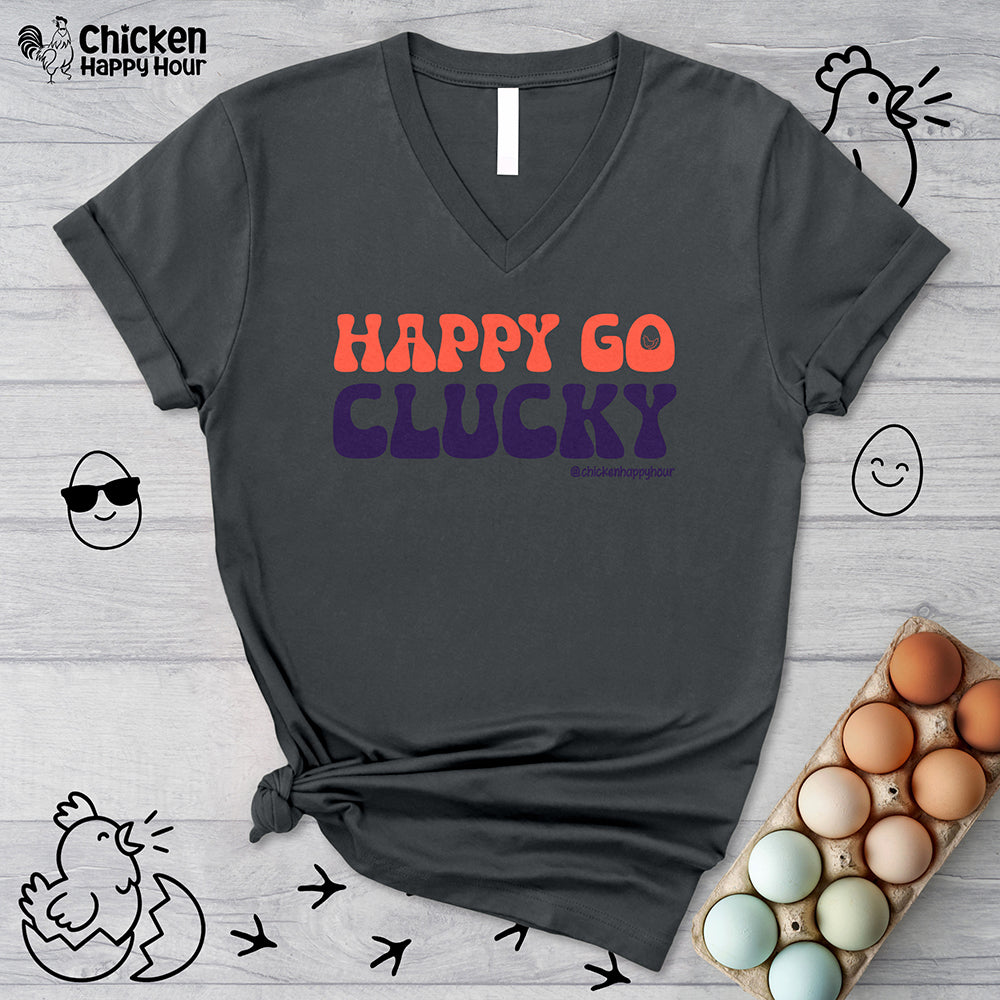 Happy Go Clucky V-Neck Tee