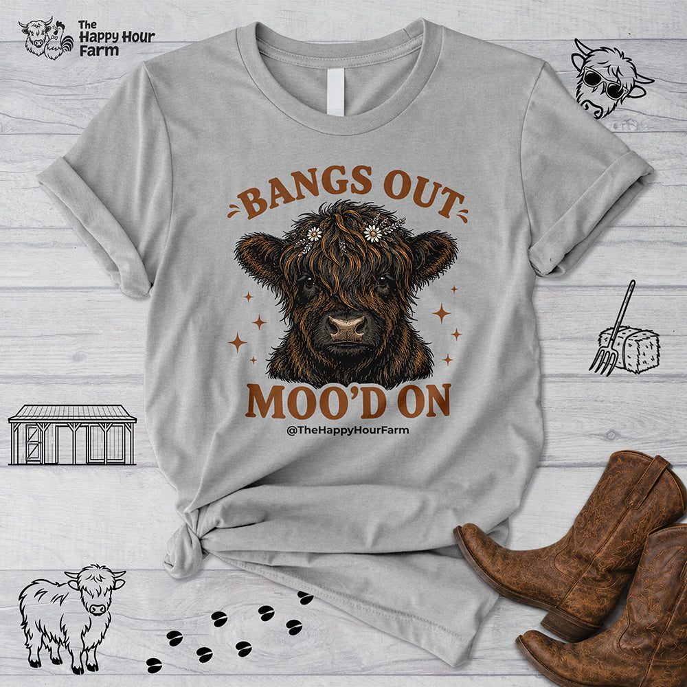 Bangs Out Moo'd On Unisex Tee