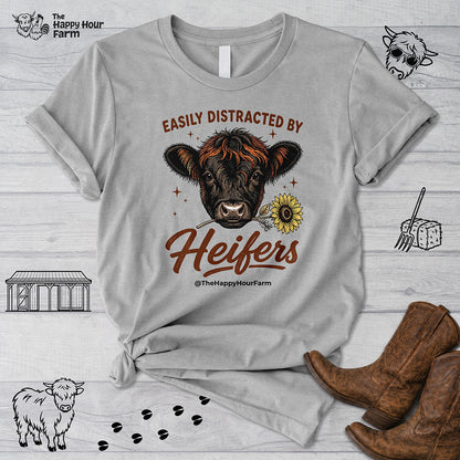 Easily Distracted by Heifer Unisex Tee