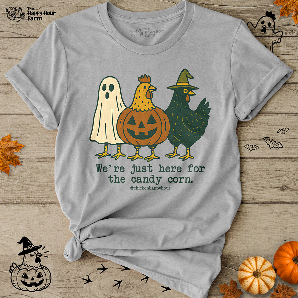 We're Just Here For the Candy Corn Unisex Tee