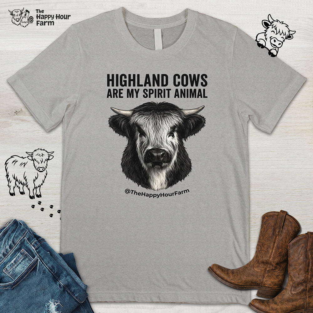Highland Cows Are My Spirit Animal Unisex Tee