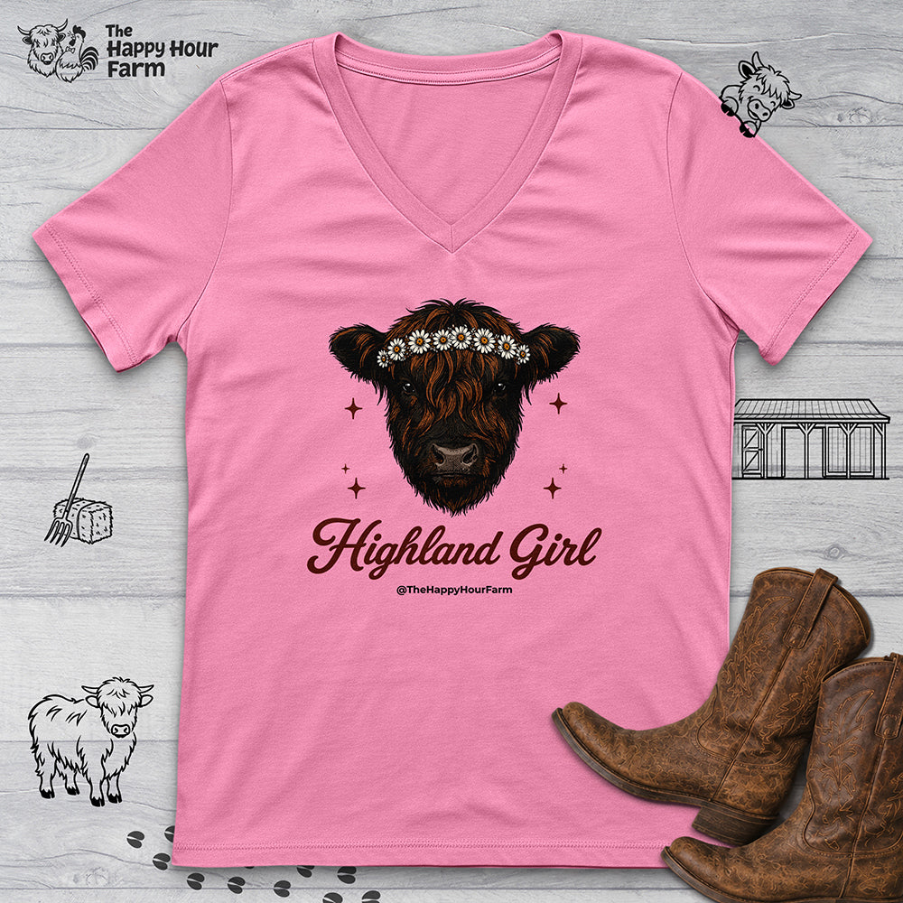 Highland Girl V-Neck Tee