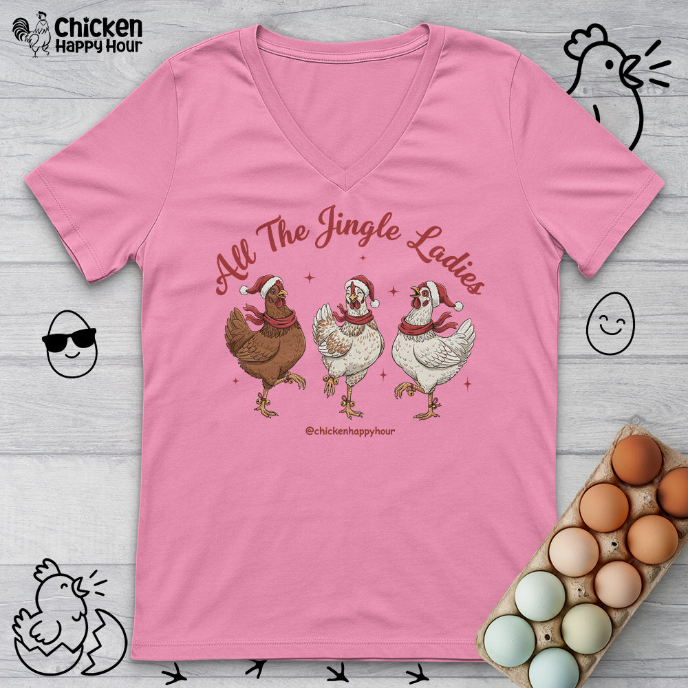 All the Jingle Ladies V-Neck Tee
