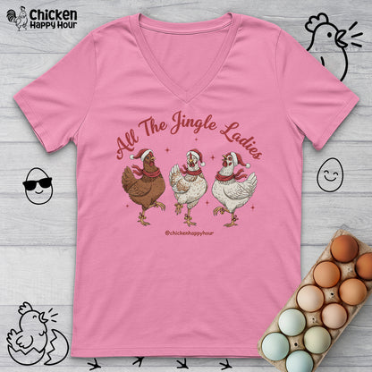 All the Jingle Ladies V-Neck Tee