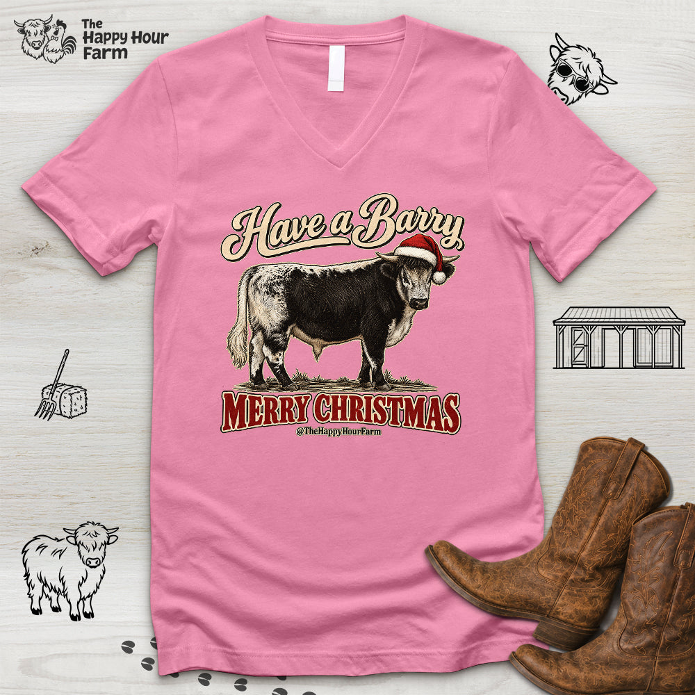 Have a Barry MERRY CHRISTMAS V-Neck Tee