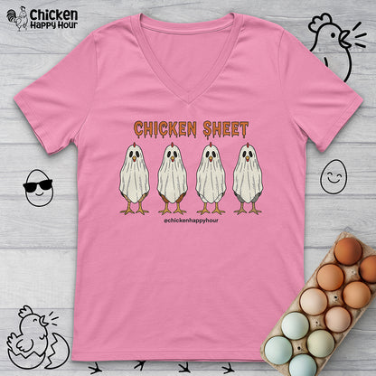Chicken Sheet V-Neck Tee