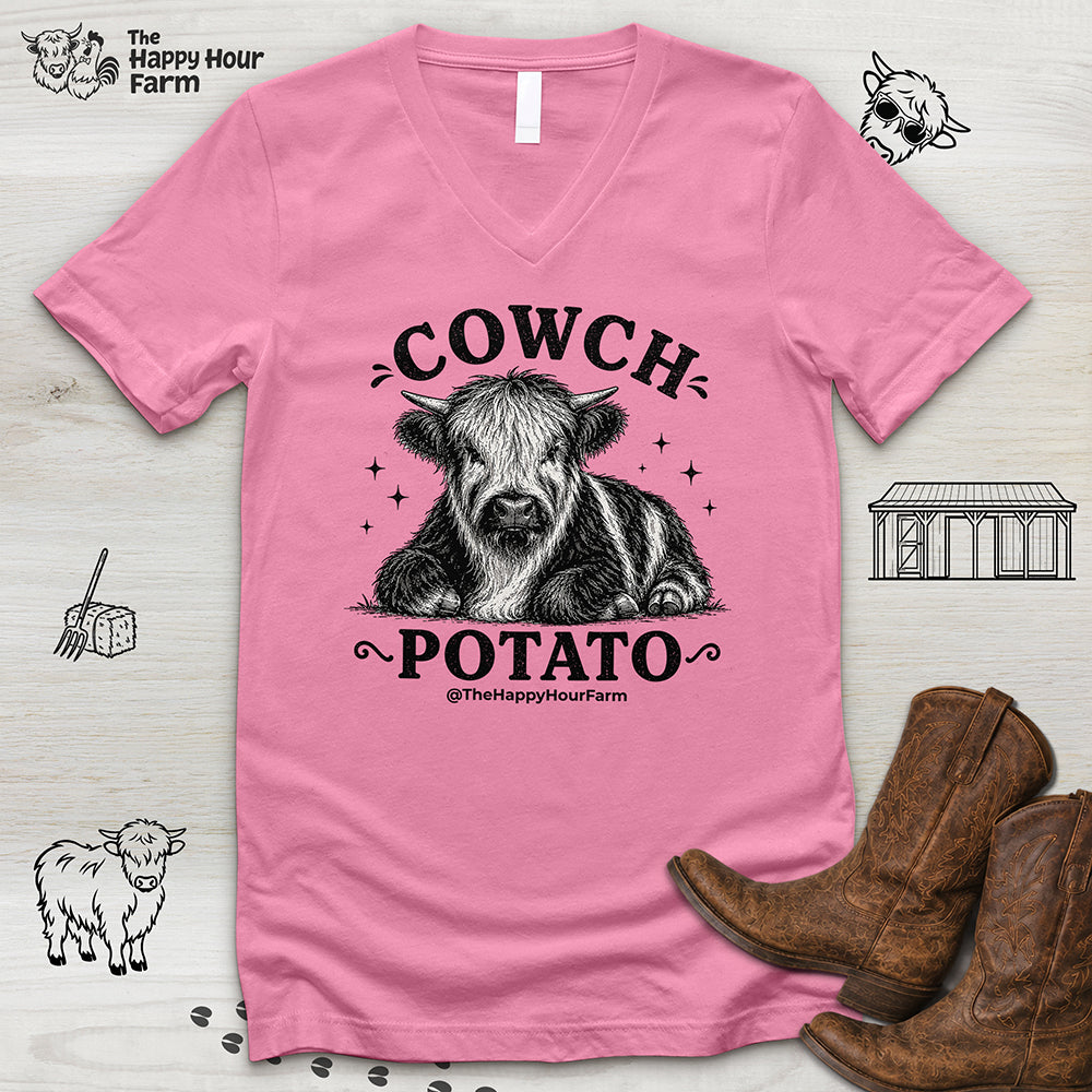 Cowch Potato V-Neck Tee