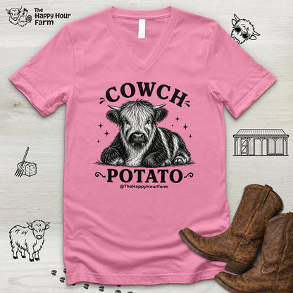 Cowch Potato V-Neck Tee