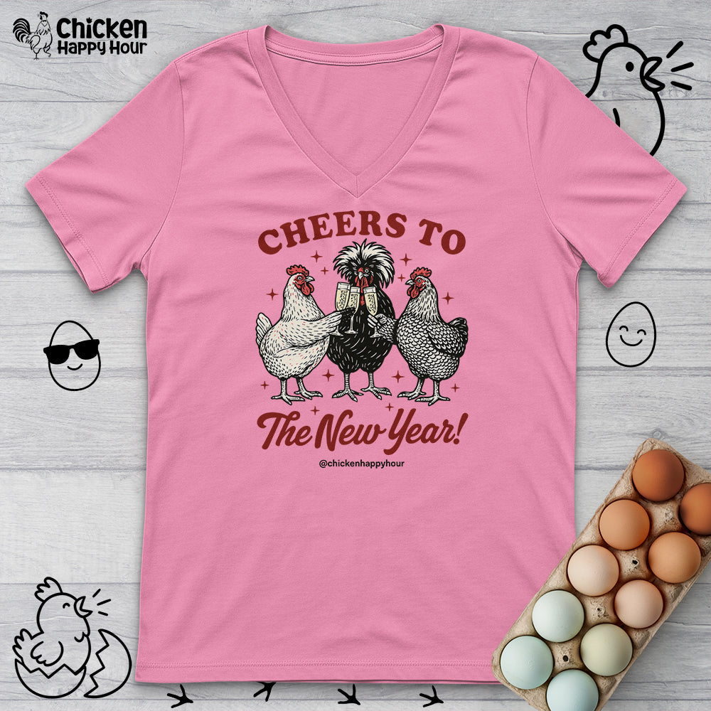 New Year Chicken 2026 V-Neck Tee
