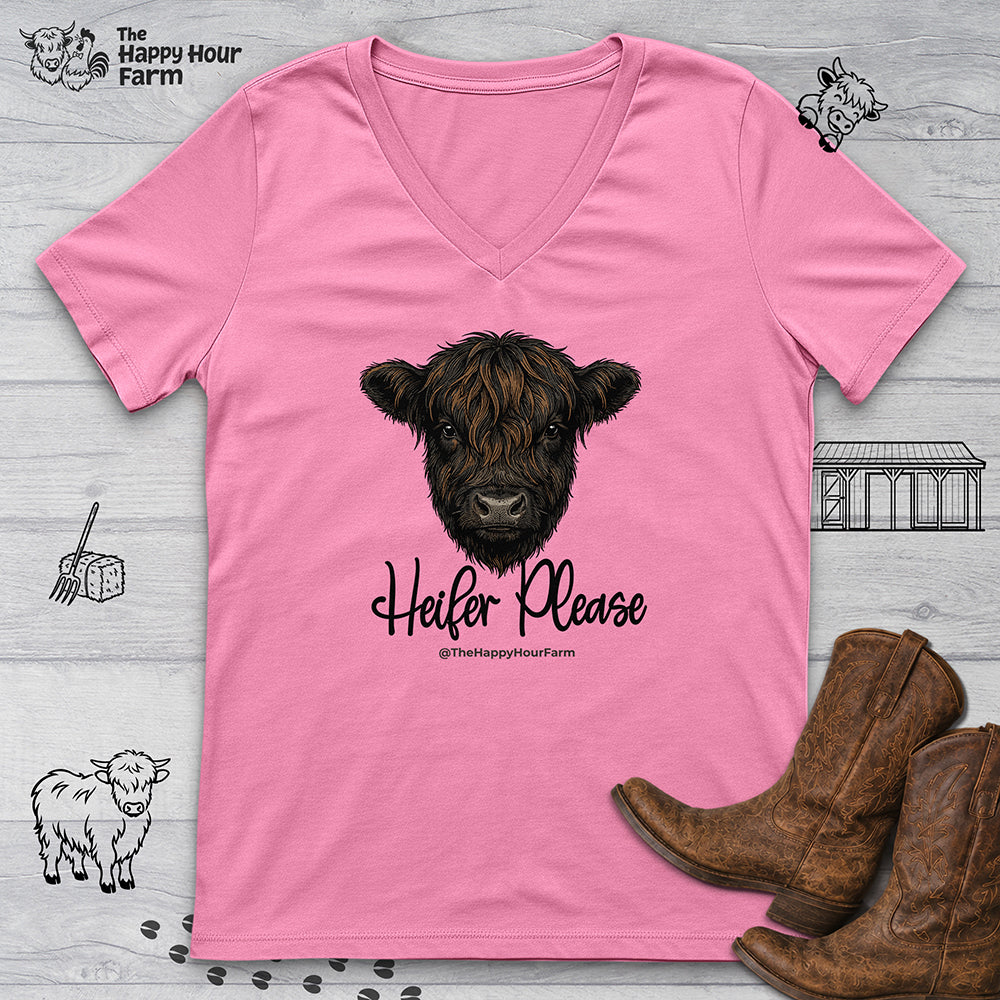 Heifer Please V-Neck Tee