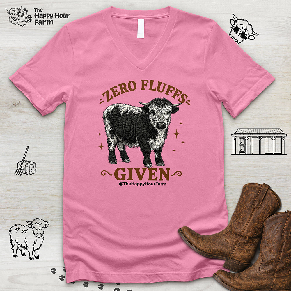Zero Fluffs Given V-Neck Tee
