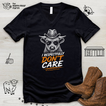 I Respectfully Don't Care V-Neck Tee