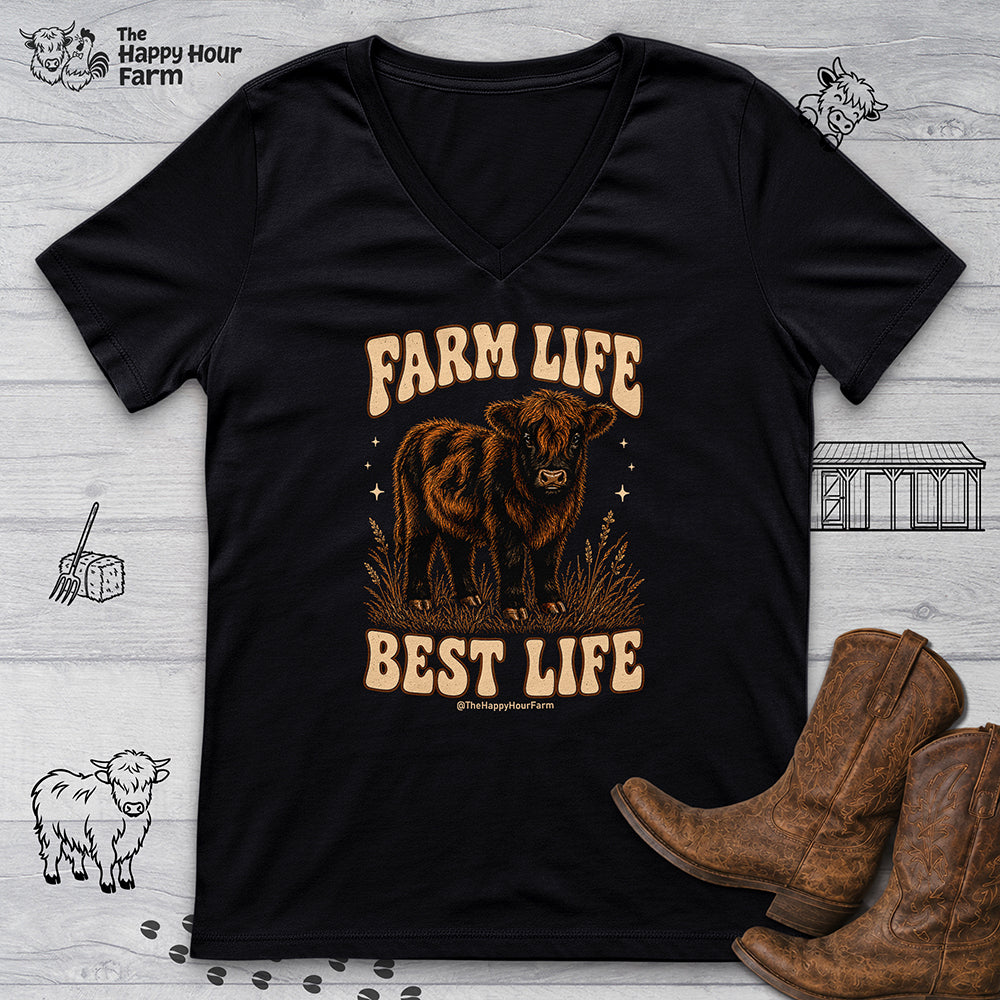 Farm Life Best Life V-Neck Tee