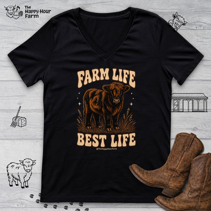 Farm Life Best Life V-Neck Tee