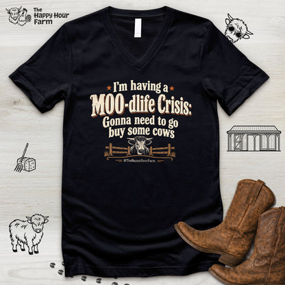 MOO-dlife Crisis V-Neck Tee
