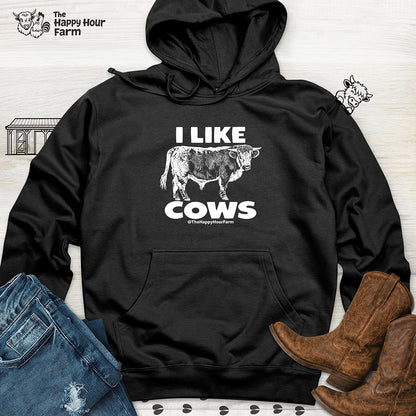 I Like Cows Hooded Sweatshirt