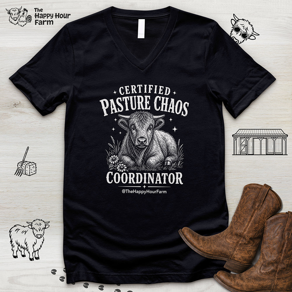 Certified Pasture Chaos Coordinator V-Neck Tee