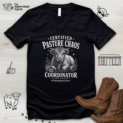 Certified Pasture Chaos Coordinator V-Neck Tee