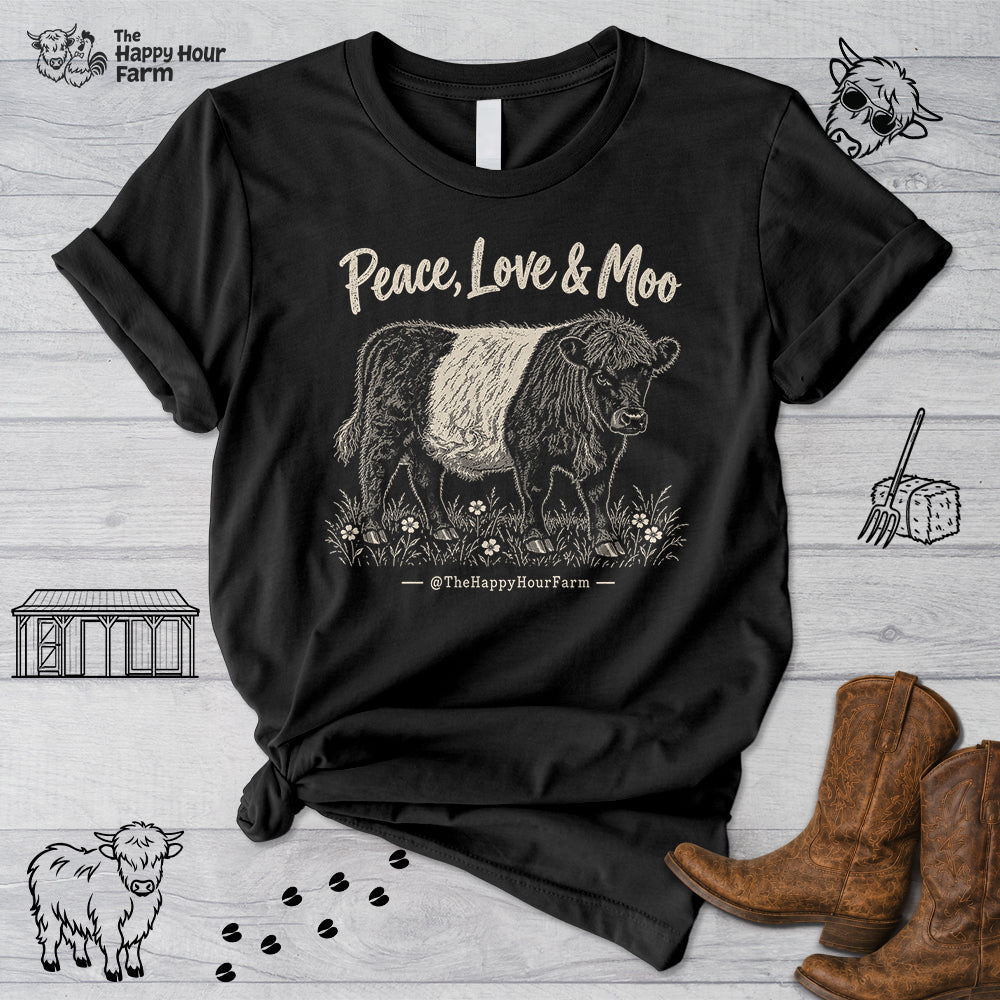 Peace, Love & Moo Unisex Tee