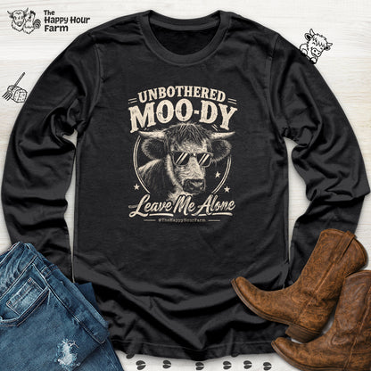 Unbothered Moo-Dy Leave Me Alone Long Sleeve