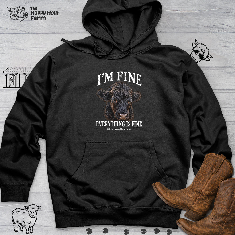 I'm Fine Everything Is Fine Hooded Sweatshirt