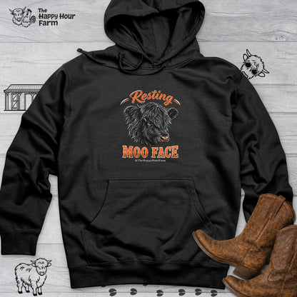Resting MOO FACE Hooded Sweatshirt
