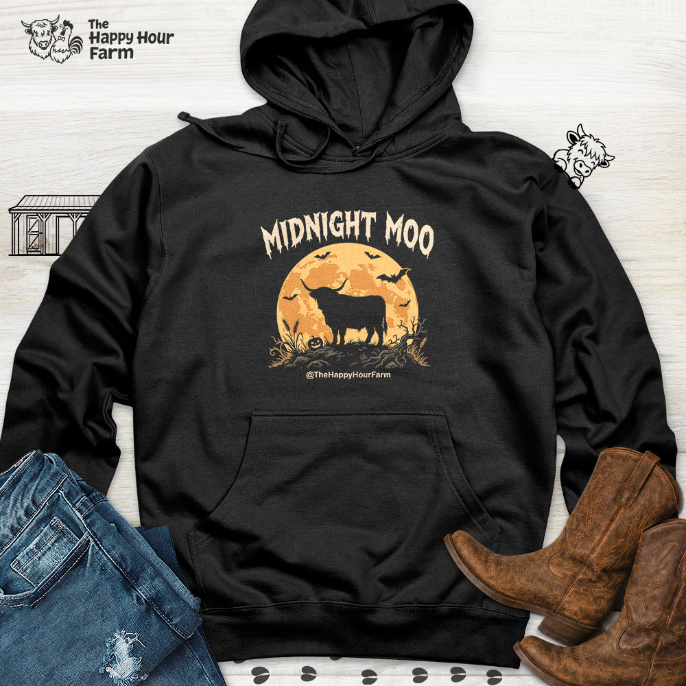 Midnight Moo Hooded Sweatshirt